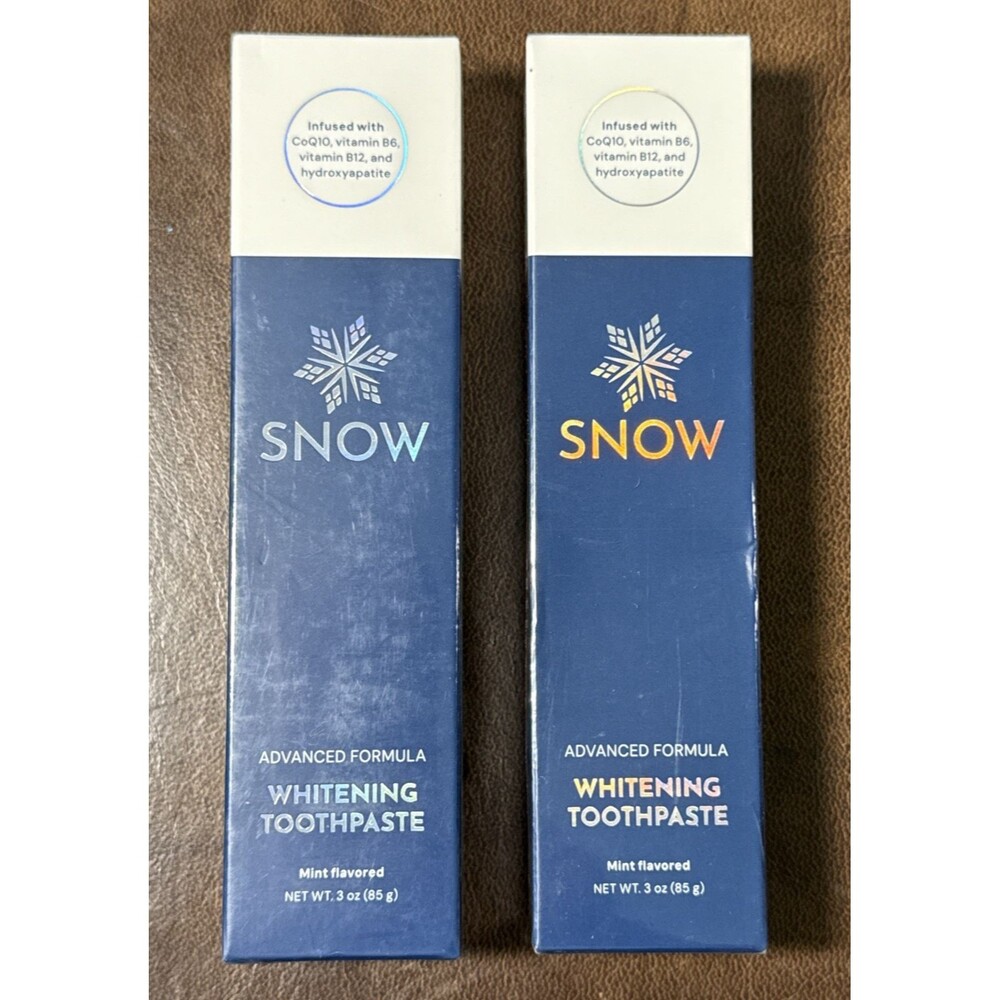 Snow Advanced Formula Whitening Toothpaste - 2 sealed tubes 3 Oz. Each